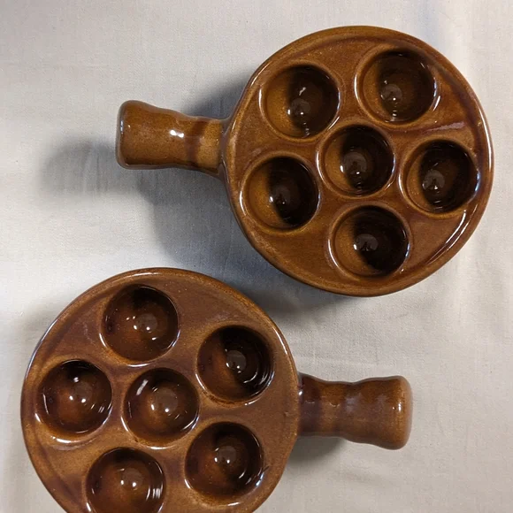 Vintage Modela DePose Made In France & Unbranded Escargot Snail Baking Dishes - Picture 14 of 16